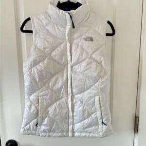 The North Face White Down Puffer 550 Quilted Vest | Small